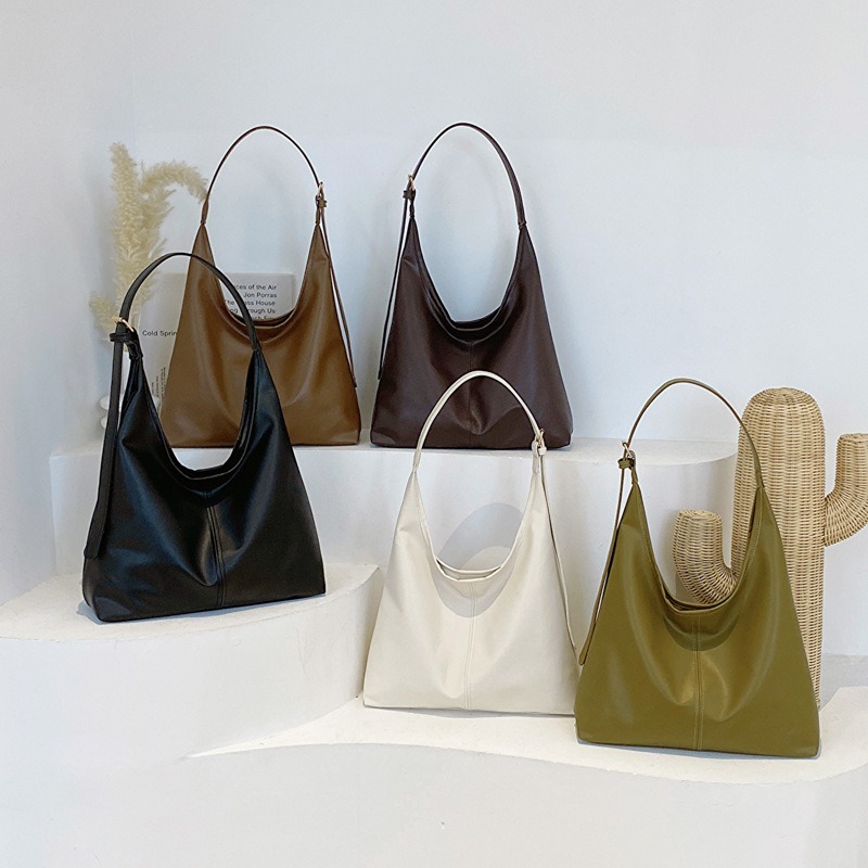 Leatherwork Workshop - Yumuşak Suni Deri Omuz Hobo Çantası