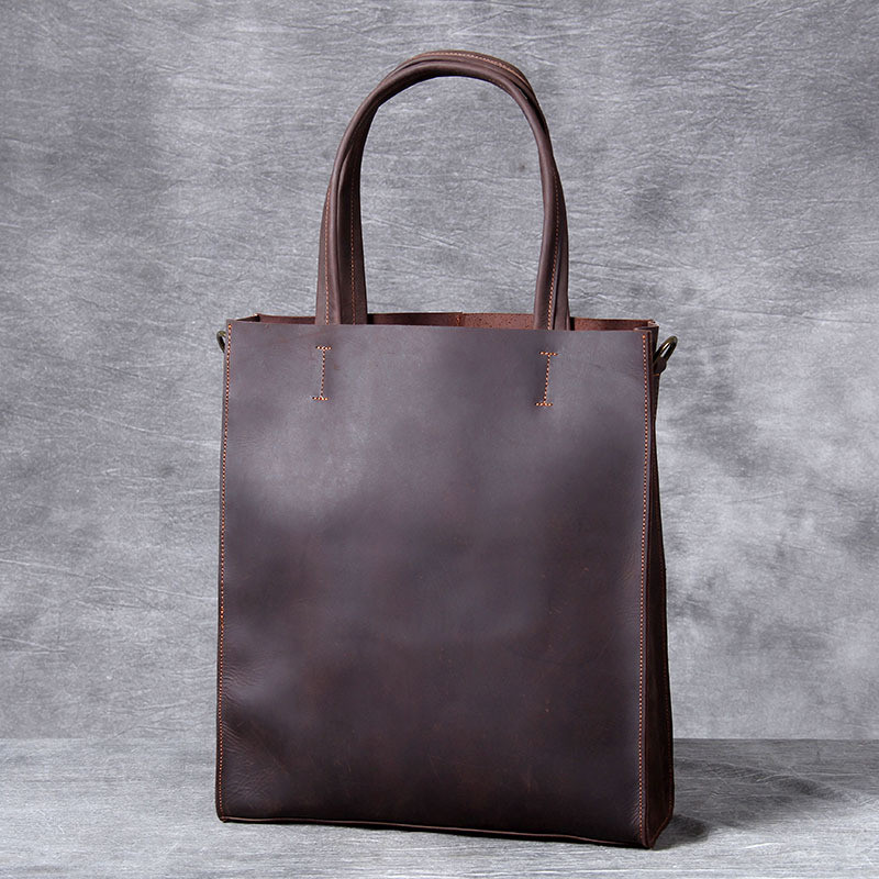 Leatherwork Workshop - Vintage hakiki deri erkek el çantası