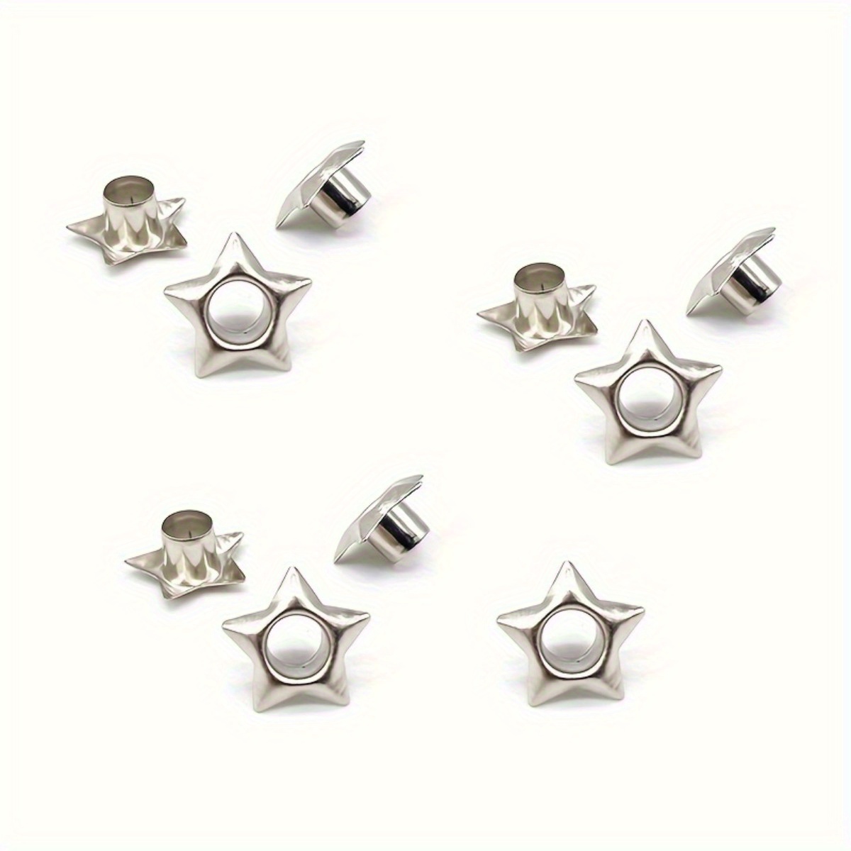 Leatherwork Eyelets - 20 adet yıldız şeklinde halkalar 5mm