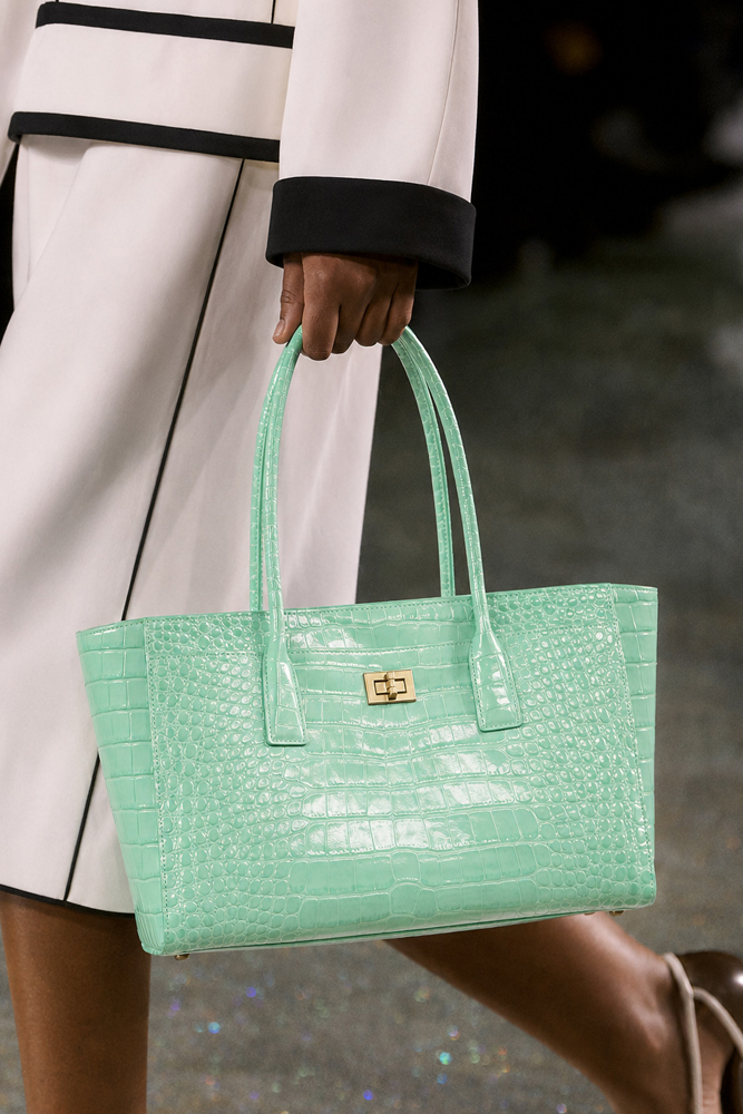Leather Work Handbags For Women - SHELKSBAG Parlak Timsah Desenli Tote Çanta