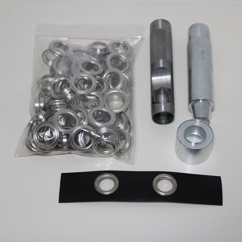 Leatherwork Eyelets - 4mm-14mm 100 Takım Gümüş Kuşgözü ve