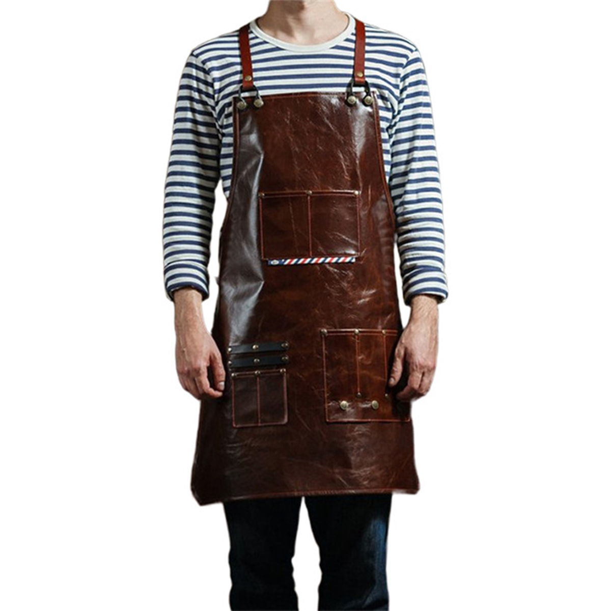 Çok Cepli Erkek Deri İş Önlüğü - Leatherwork Workshop incelemesi ve fiyatı
