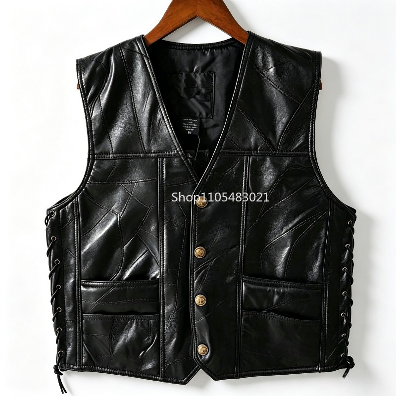 Erkek Siyah Patchwork Deri Bik - Leather Work Jacket incelemesi ve fiyatı