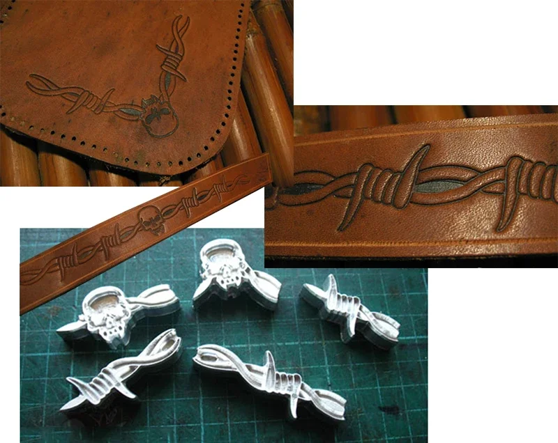 5 adet Dikenler ve kafatası de - Unique Leather Work incelemesi ve fiyatı