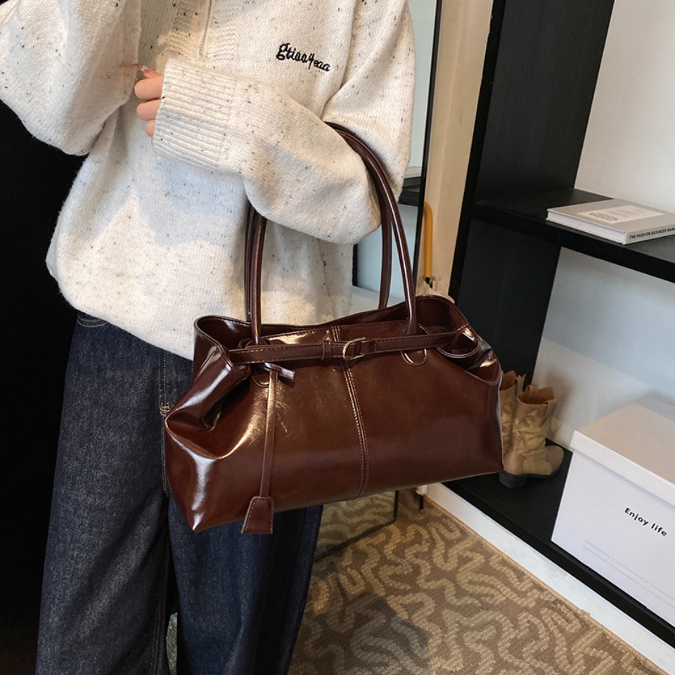 Kışlık Yağlı PU Deri Hobo El Ç - Leather Work Handbags For Women incelemesi ve fiyatı