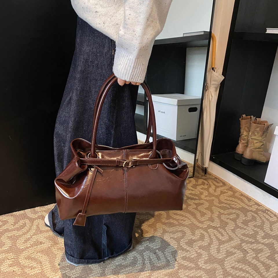 Kışlık Yağlı PU Deri Hobo El Ç - Leather Work Handbags For Women incelemesi ve fiyatı