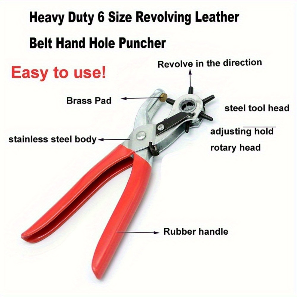 1 adet Ağır Hizmet Tipi Döner  - Leatherwork Hole Punch incelemesi ve fiyatı